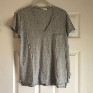 Raw edge side slit tee